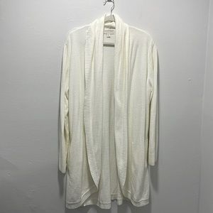 Barefoot Dreams White Fuzzy Cardigan Wrap Robe